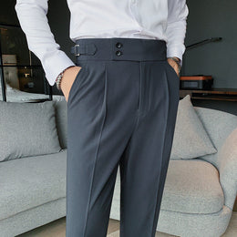 Męskie Spodnie Slim Fit Elastyczne Nowoczesny Krój