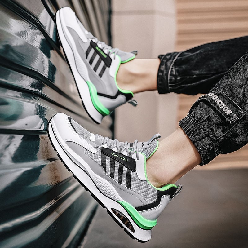 Męskie Letnie Buty Biegowe z Amortyzacją Powietrzną i Gumową Podeszwą