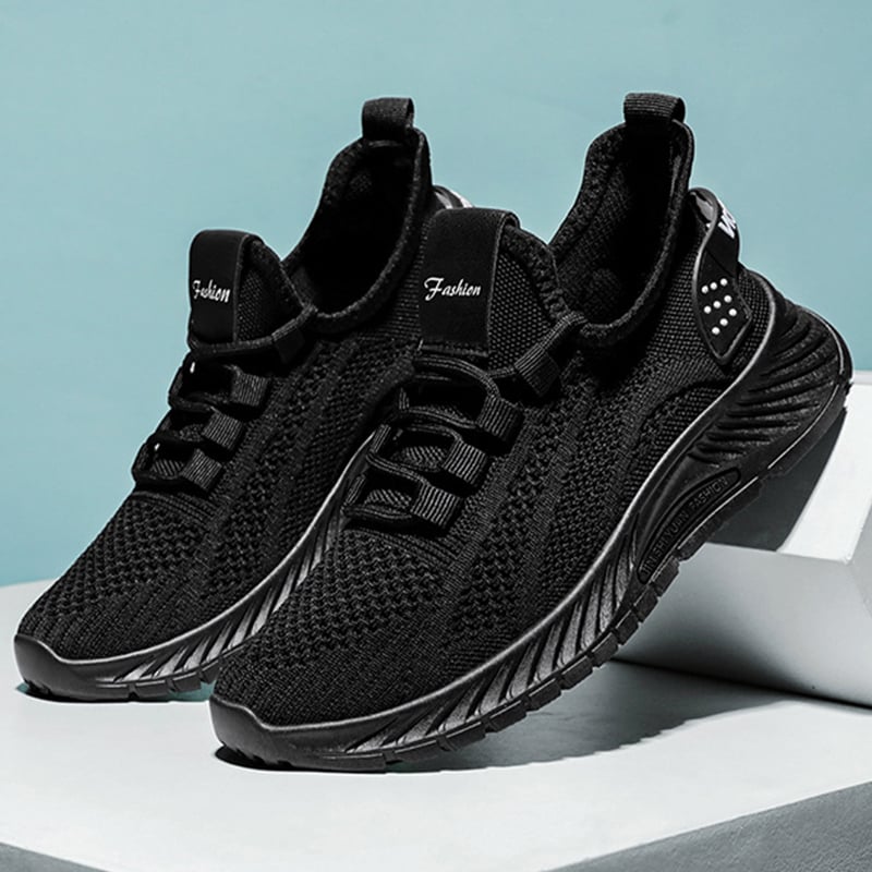 Damskie Sznurowane Buty Do Biegania Z Płaską Podeszwą Z Pvc I Cholewką Z Oddychającej Siateczki