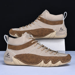 Męskie Sneakersy Falowana Podeszwa Kontrastowe Panele