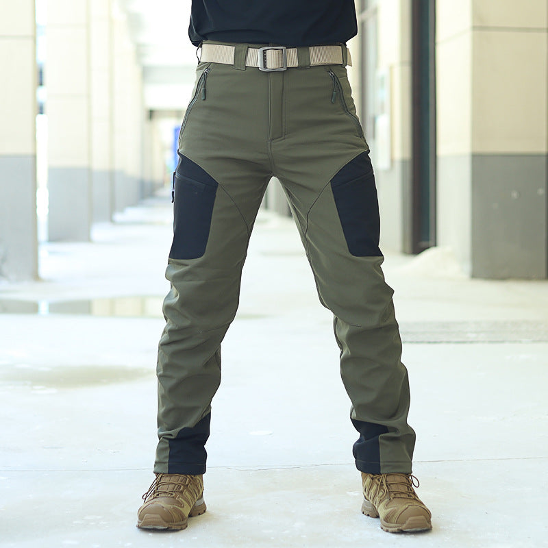 Meskie Taktyczne Spodnie Robocze Soft Shell Multi-Pocket