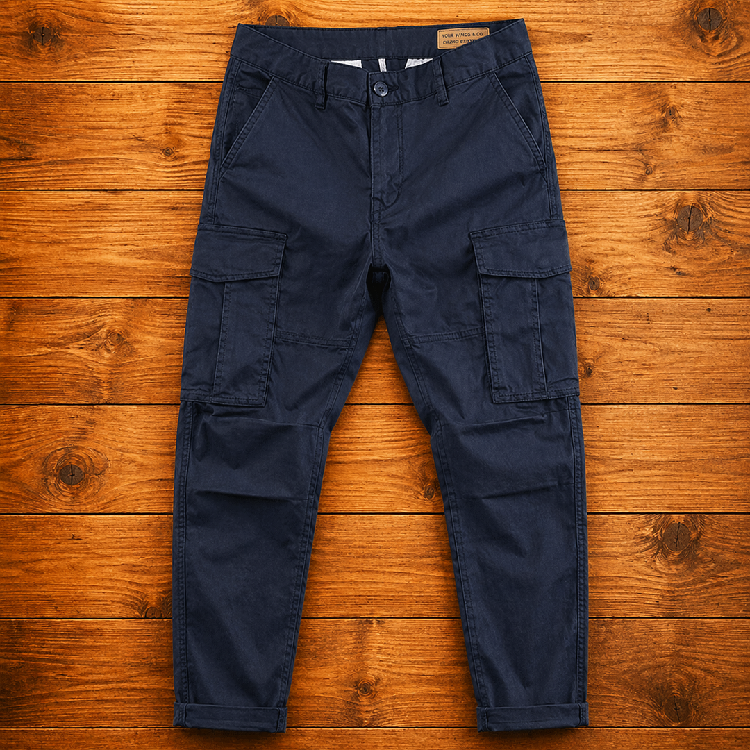 Spodnie Cargo Meskie Slim Fit Z Wieloma Kieszeniami, Regularny Kroj