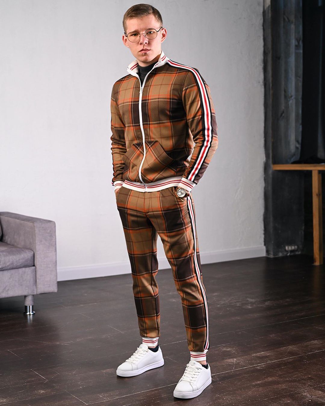 Męski Dwuczęściowy Dres Sportowy Z Długim Rękawem