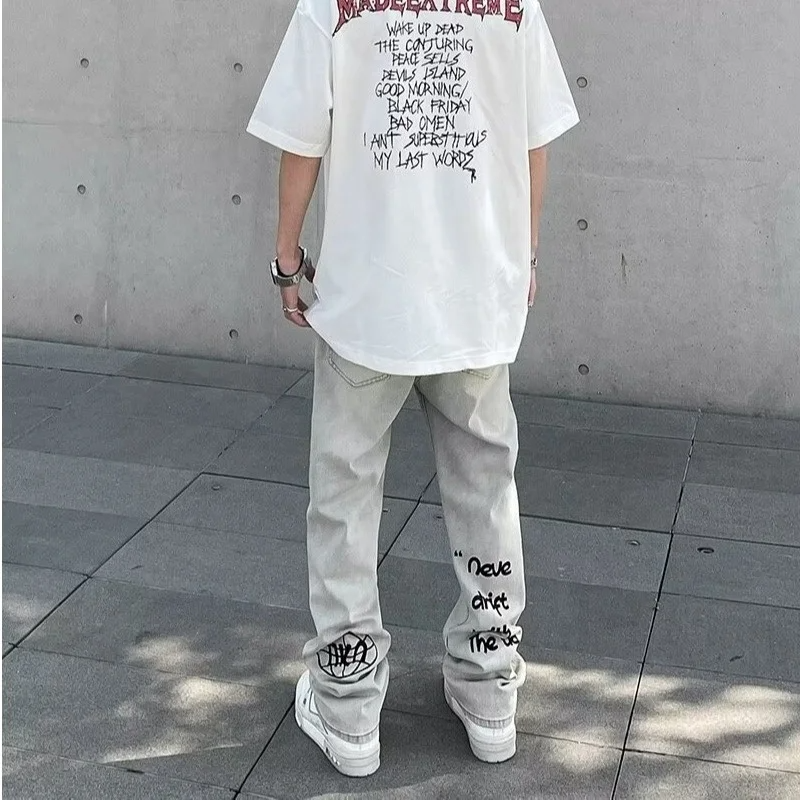 Męskie Jeansy Luźny Krój Oversize Sylwetka