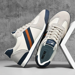 Męskie Sneakersy o Niskim Profilu z Paskami i Wygodnym Wnętrzem