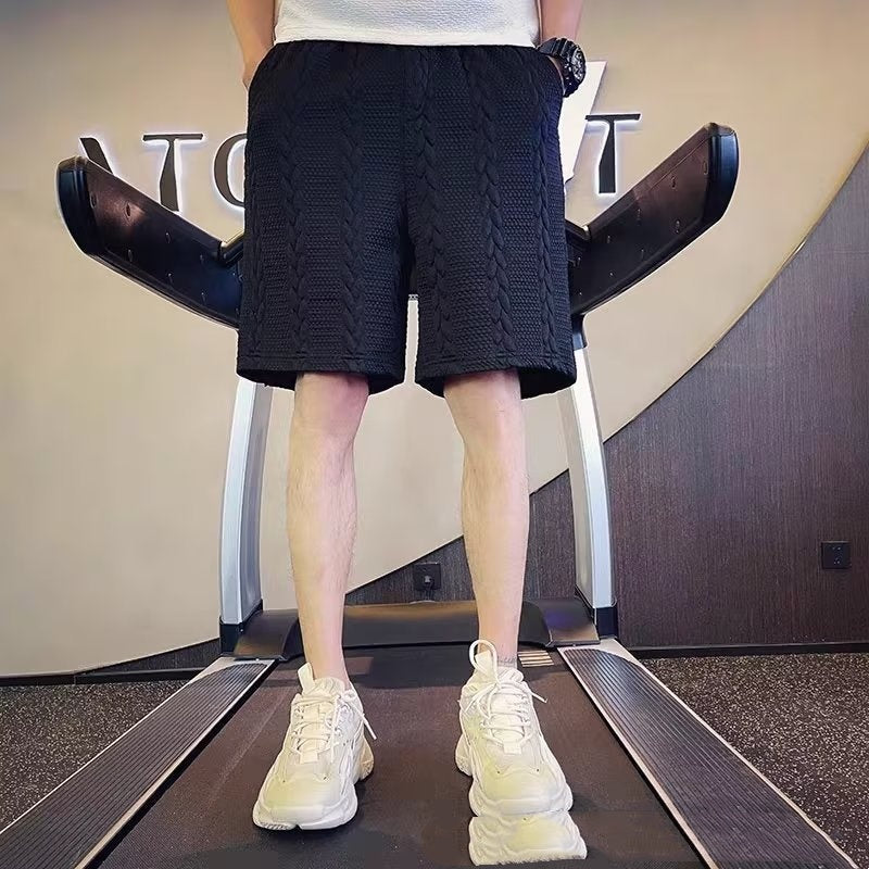 Męskie Letnie Szorty Pirackie O Luźnym Kroju I Prostych Nogawkach W Stylu Sportowym