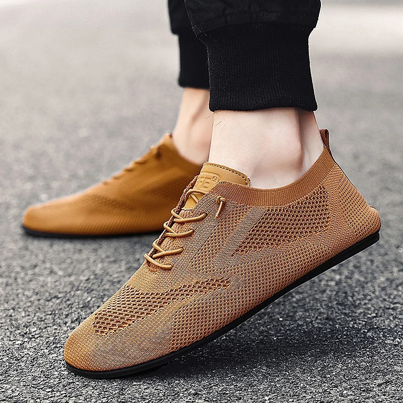 Meskie Oddychajace, Siateczkowe Trampki Sznurowane, Lekkie, Codzienne Buty
