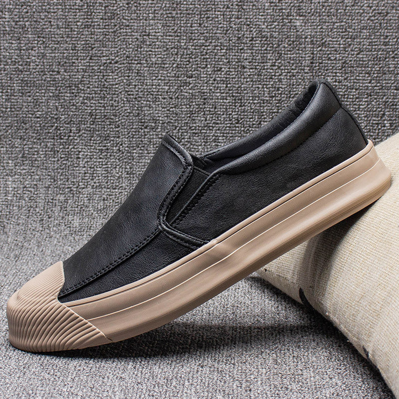 Męskie Buty z Cholewką z PU i Gumową Podeszwą
