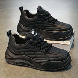 Męskie Sneakersy Biegowe z Grubą Podeszwą, Gumową Podeszwą Zewnętrzną i Okrągłym Noskiem