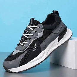 Męskie Buty Biegowe z Cholewką z Siatki i Designem Color Block