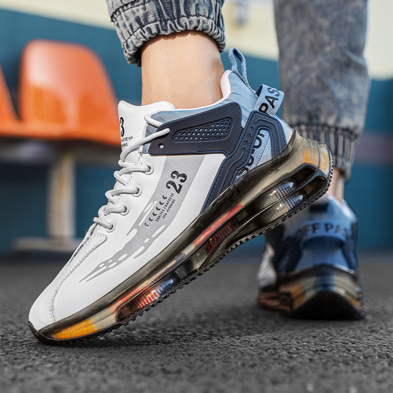 Męskie Buty Do Biegania Z Siateczki, Oddychające, Sportowe Trampki Z Grubą Podeszwą
