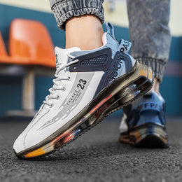 Męskie Buty Do Biegania Z Siateczki, Oddychające, Sportowe Trampki Z Grubą Podeszwą
