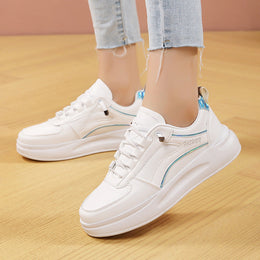 Damskie Buty Na Platformie Z Niskim Noskiem I Cholewką Z Mikrofibry W Rozmiarze Plus Size