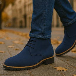 Buty Męskie Za Kostkę Z Profilowaną Podeszwą