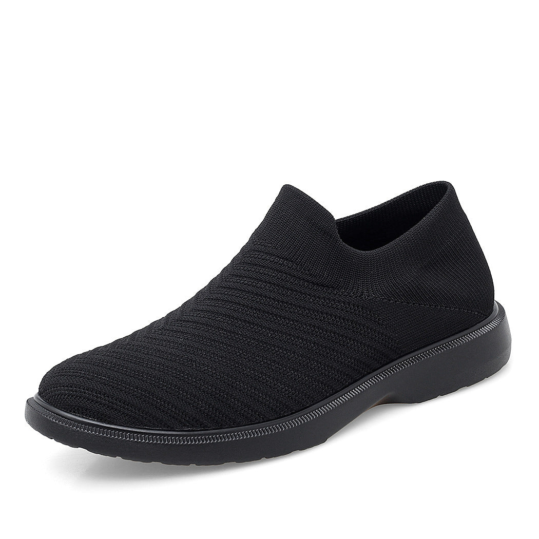 Męskie Letnie Buty z Oddychającej Siatki Niskie z Płaską Podeszwą