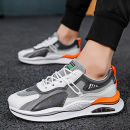 Damskie Sportowe Buty Na Platformie Ze Sznurowaniem I Podeszwą Z PVC I Gumy