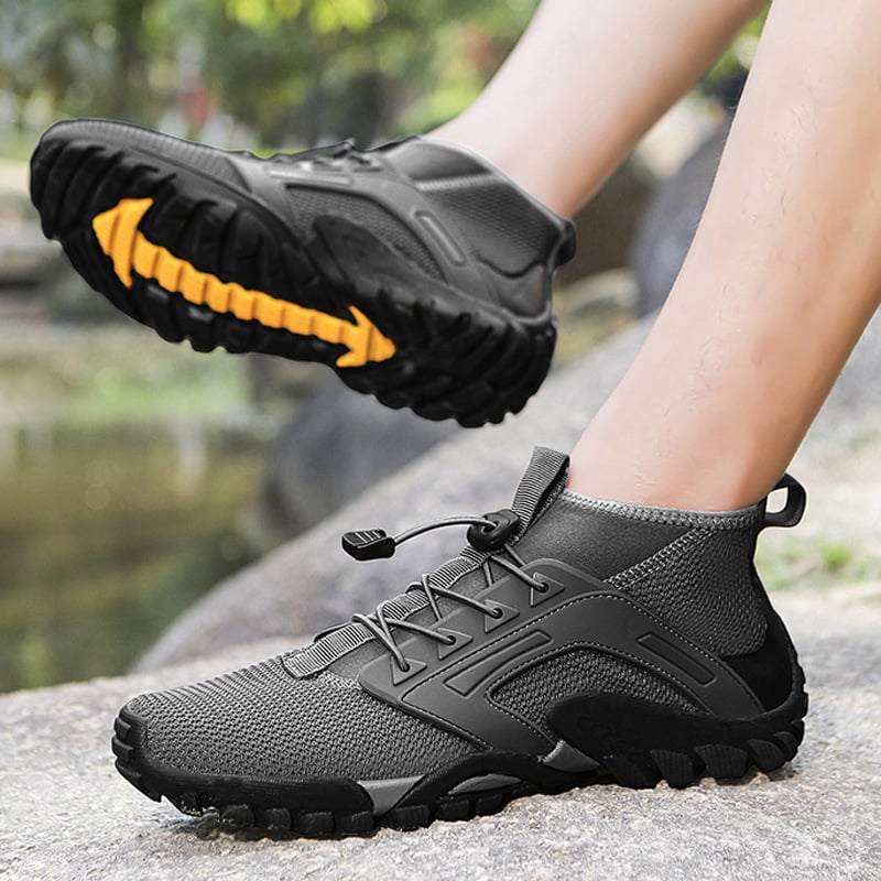 Męskie Buty Trekkingowe, Średniej Wysokości, Z Antypoślizgową Gumową Podeszwą, Obuwie Outdoorowe