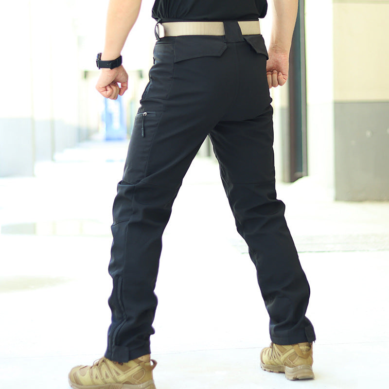 Meskie Taktyczne Spodnie Robocze Soft Shell Multi-Pocket