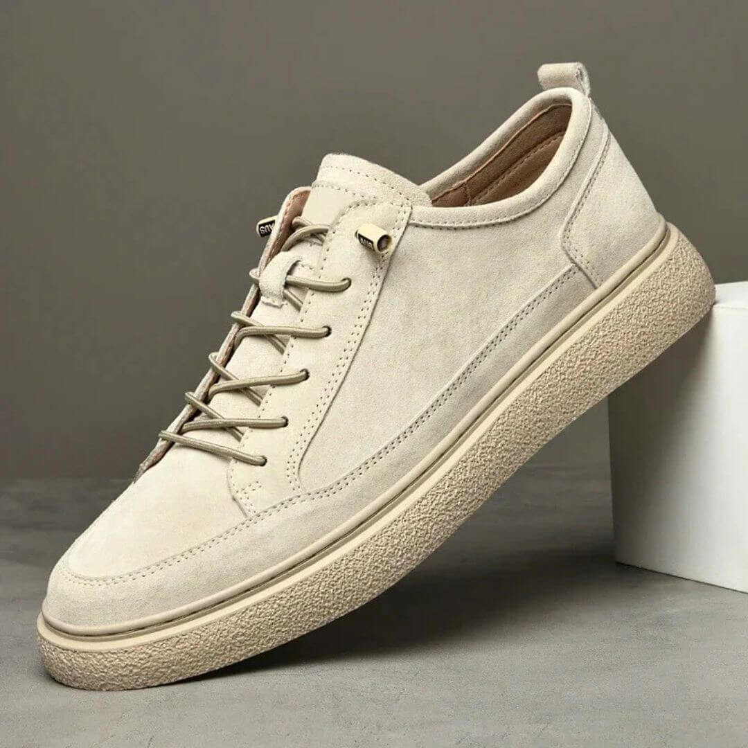 Męskie Sneakersy O Zamszowym Wyglądzie Ze Sznurowaniem I Gumową Podeszwą