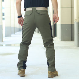 Meskie Taktyczne Spodnie Robocze Soft Shell Multi-Pocket
