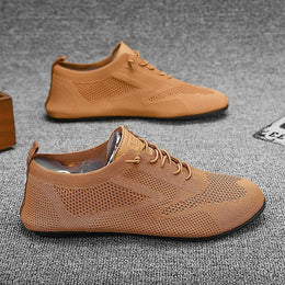 Meskie Oddychajace, Siateczkowe Trampki Sznurowane, Lekkie, Codzienne Buty
