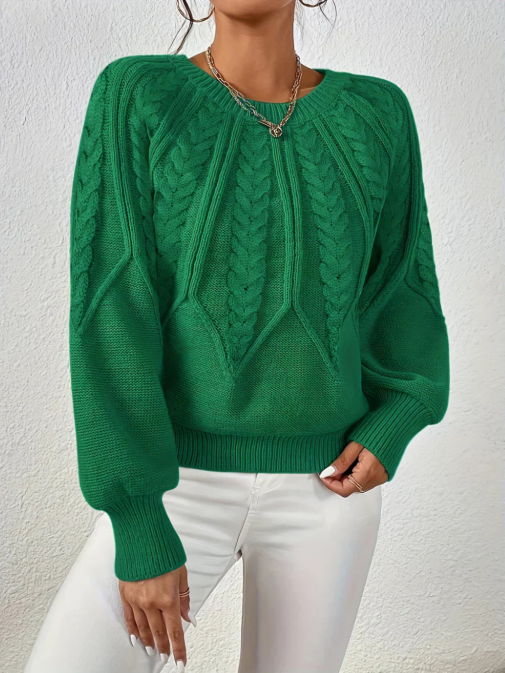 Damski Sweter Dzianinowy Klasyczny Krój Regular Fit