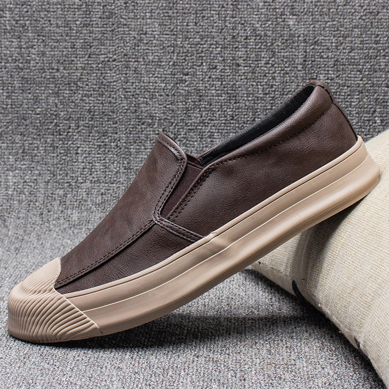 Męskie Buty z Cholewką z PU i Gumową Podeszwą