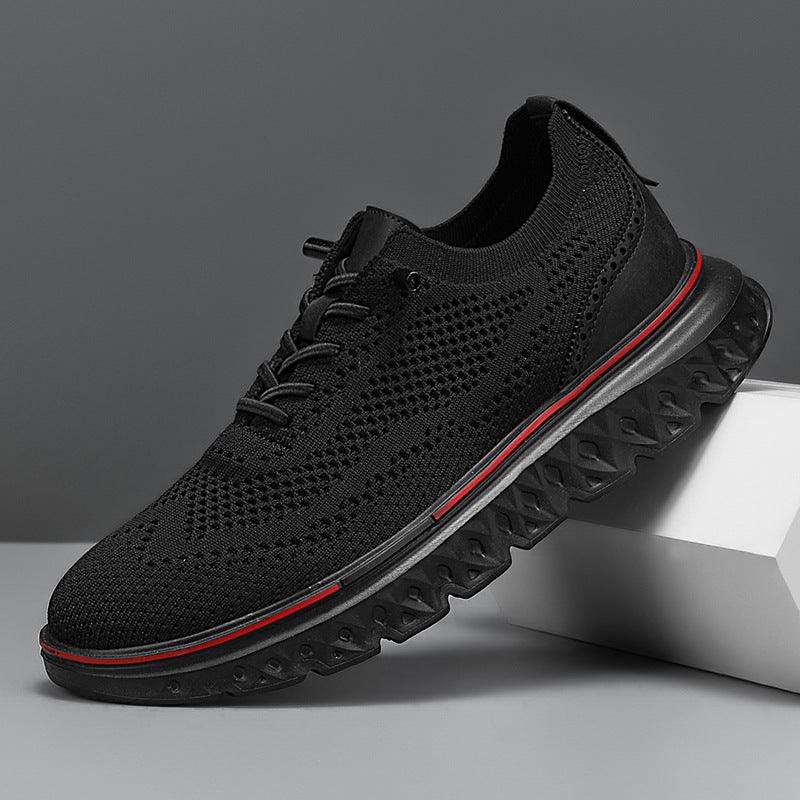 Męskie Lekkie Sneakersy Niskie Z Siateczkową Cholewką