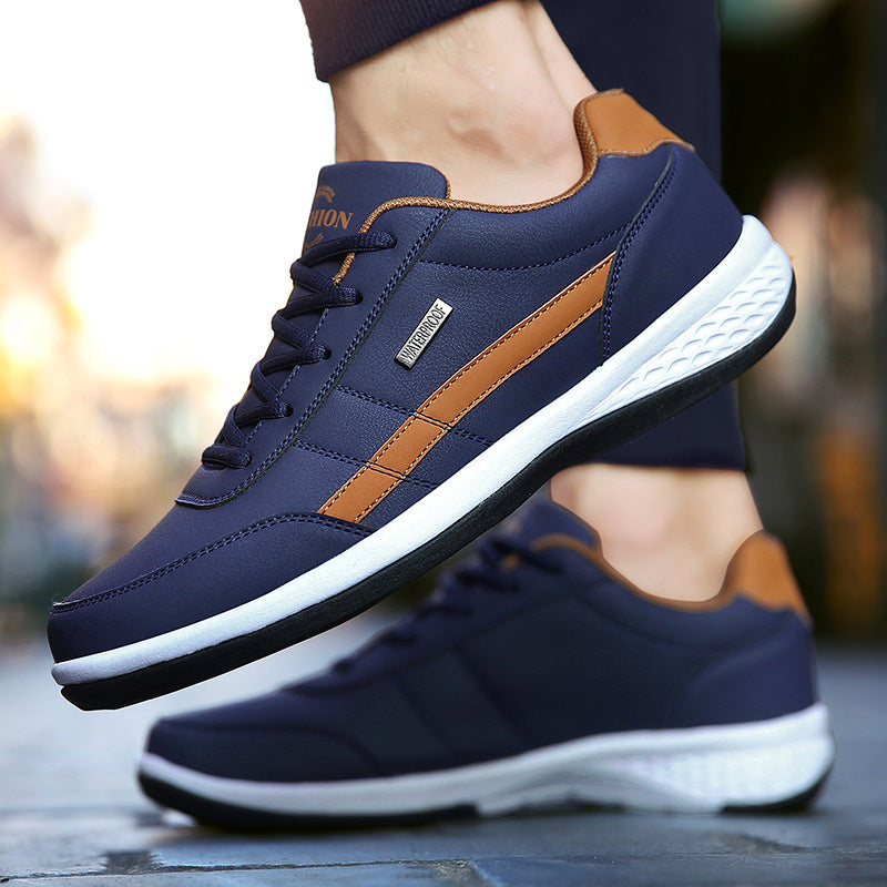 Męskie Sneakersy z Cholewką z Siatki i Grubą Podeszwą
