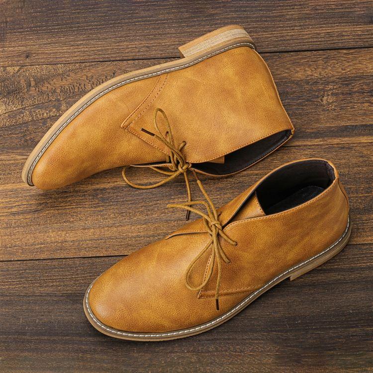 Męskie Buty Typu Chukka Szyte Ręcznie Z Amortyzowaną Wkładką I Gumową Podeszwą Zewnętrzną