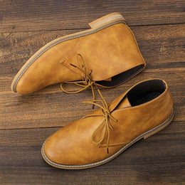 Męskie Buty Typu Chukka Szyte Ręcznie Z Amortyzowaną Wkładką I Gumową Podeszwą Zewnętrzną