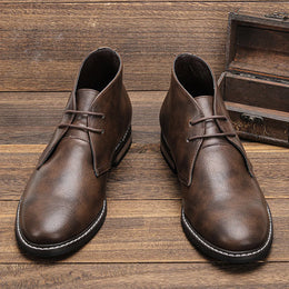 Męskie Buty Typu Chukka Szyte Ręcznie Z Amortyzowaną Wkładką I Gumową Podeszwą Zewnętrzną