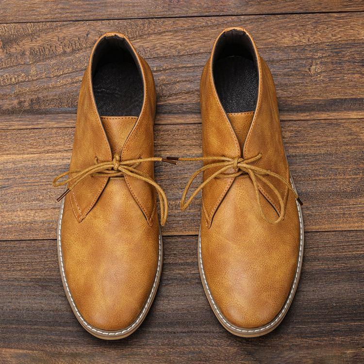 Męskie Buty Typu Chukka Szyte Ręcznie Z Amortyzowaną Wkładką I Gumową Podeszwą Zewnętrzną
