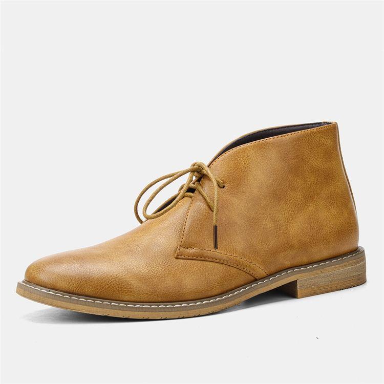 Męskie Buty Typu Chukka Szyte Ręcznie Z Amortyzowaną Wkładką I Gumową Podeszwą Zewnętrzną