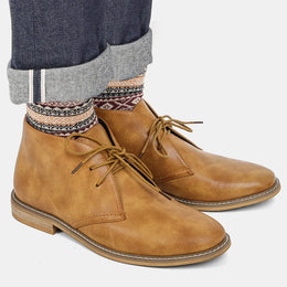 Męskie Buty Typu Chukka Szyte Ręcznie Z Amortyzowaną Wkładką I Gumową Podeszwą Zewnętrzną