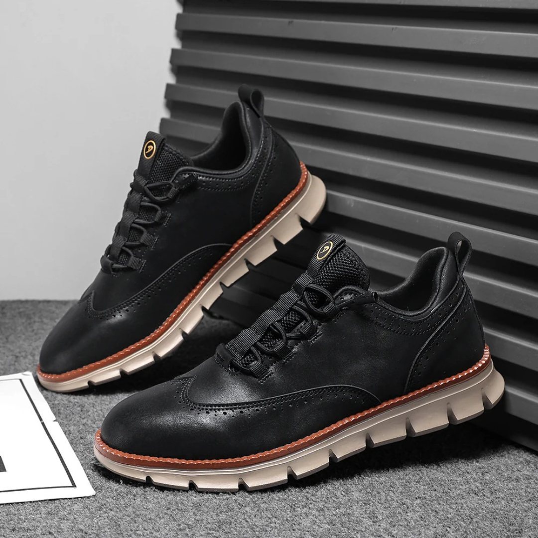 Męskie Buty Oxford Ze Sznurowaniem I Wkładką Memory Foam