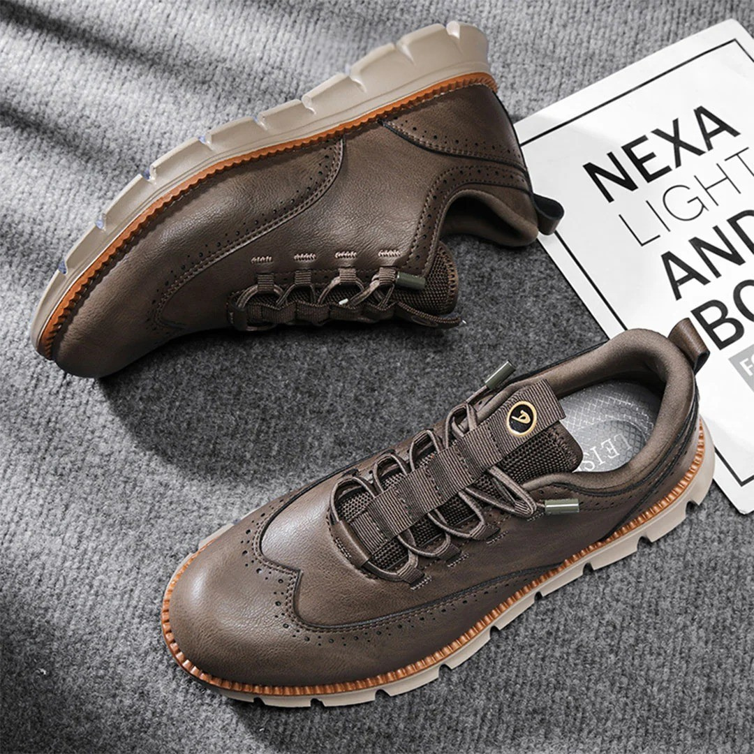 Męskie Buty Oxford Ze Sznurowaniem I Wkładką Memory Foam