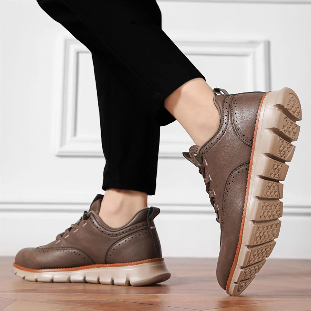 Męskie Buty Oxford Ze Sznurowaniem I Wkładką Memory Foam