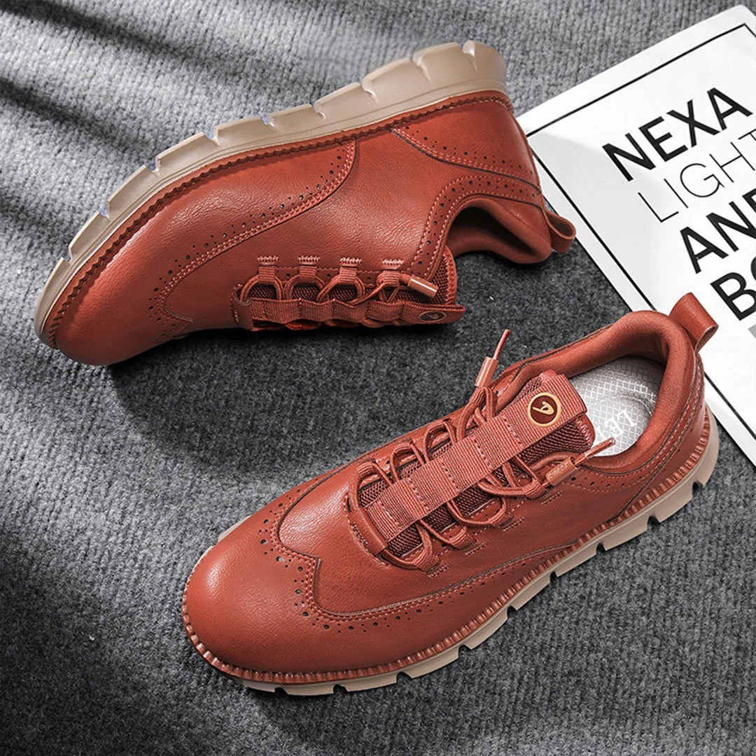 Męskie Buty Oxford Ze Sznurowaniem I Wkładką Memory Foam