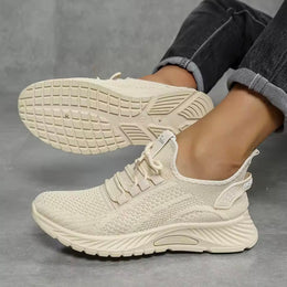 Damskie Buty do Biegania z Oddychającą Dzianiną i Amortyzowaną Podeszwą Falistą