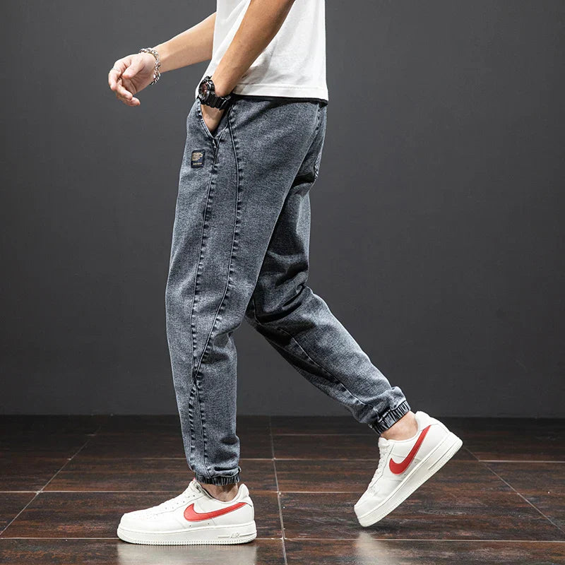 Spodnie Dresowe Meskie Typu Jogger Ze Sciagaczem W Pasie, Luzne