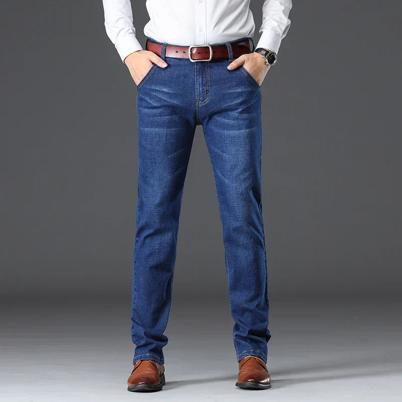 Męskie Jeansy Denim Stretch Klasyczny Krój
