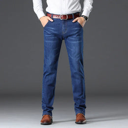 Męskie Jeansy Denim Stretch Klasyczny Krój