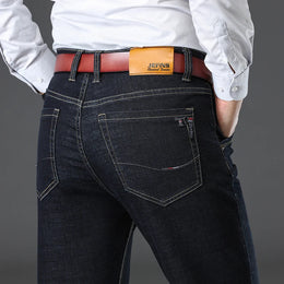 Męskie Jeansy Denim Stretch Klasyczny Krój