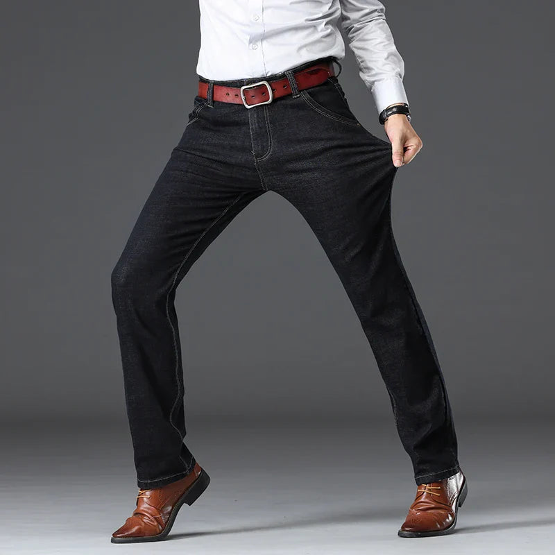 Męskie Jeansy Denim Stretch Klasyczny Krój