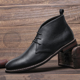 Męskie Buty Typu Chukka Szyte Ręcznie Z Amortyzowaną Wkładką I Gumową Podeszwą Zewnętrzną