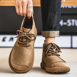 Buty Męskie Sznurowane Sznurowadła Z Amortyzowaną Podeszwą I Teksturowaną Podeszwą Zewnętrzną