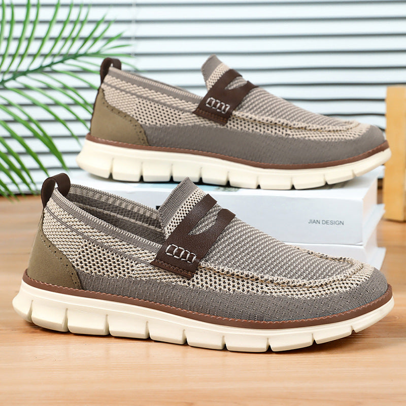 Męskie Mokasyny Typu Slip-On Z Podeszwą Zapewniającą Wsparcie I Łatwe Dopasowanie