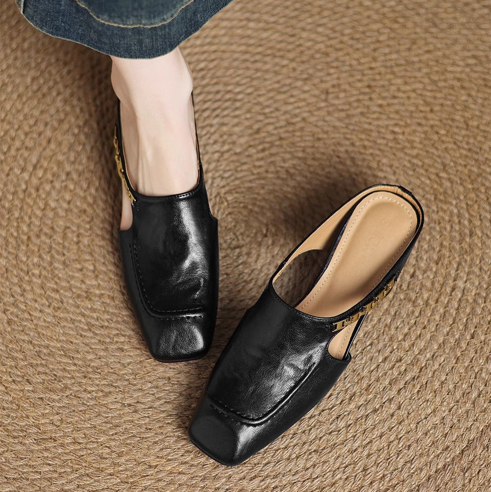 Damskie Klapki Typu Slip-On Z Amortyzowana Wkladka I Odkrytymi Plecami
