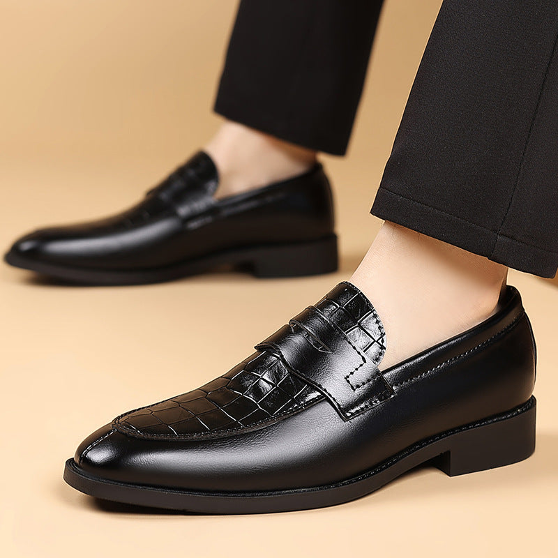 Męskie Buty Monk Strap z Tłoczonym Wzorem i Wsuwanym Designem